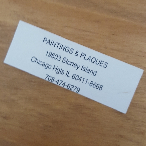 Vintage Wood Hand Painted Winter Scene Wall Plaque - Picture 4 of 4